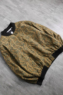 mustard paisley silk blouson