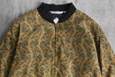 mustard paisley silk blouson