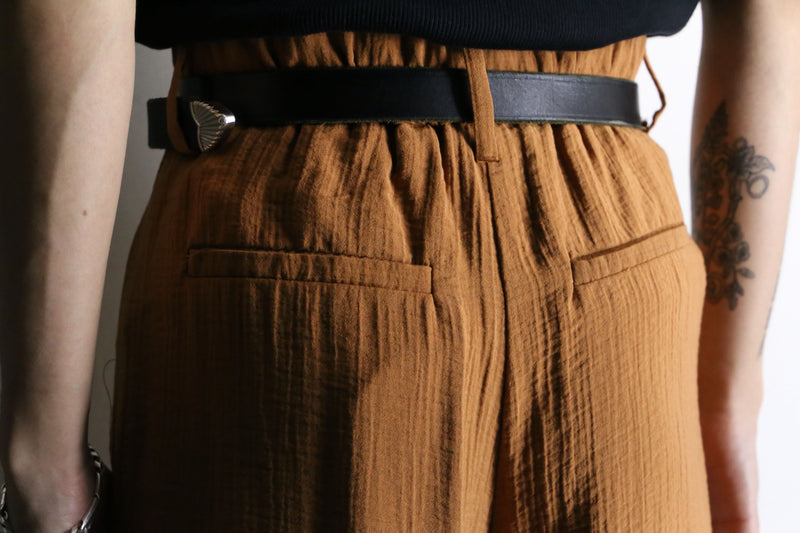 light brown rayon easy wide pants