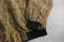 mustard paisley silk blouson