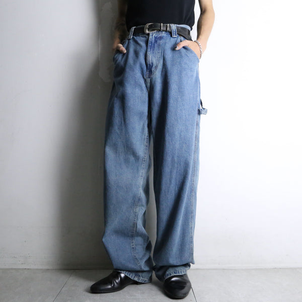 aging blue painter denim pants