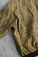 mustard paisley silk blouson