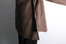chocolate asymmetry linen pullover