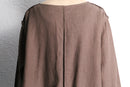chocolate asymmetry linen pullover