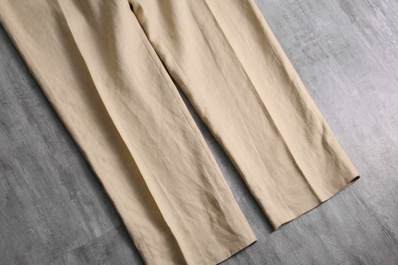 1990-00s 3B single 2piece linen suit set up