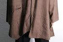 chocolate asymmetry linen pullover