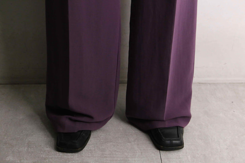 purple center press tapered pants