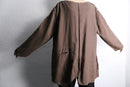 chocolate asymmetry linen pullover