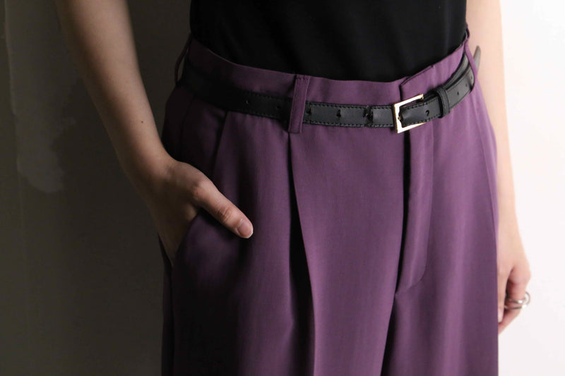 purple center press tapered pants