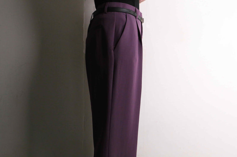 purple center press tapered pants