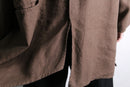 chocolate asymmetry linen pullover