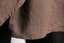 chocolate asymmetry linen pullover
