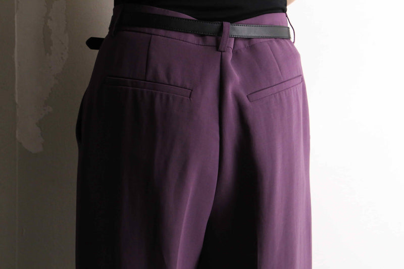 purple center press tapered pants