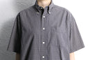 "BANANA REPUBLIC" check button down shirt s/s