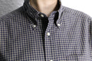 "BANANA REPUBLIC" check button down shirt s/s