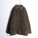 dark brown collar switch duck coverall jacket