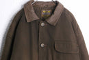 dark brown collar switch duck coverall jacket
