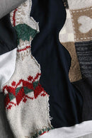 "Re:make" knit switch design short sweat hoodie