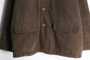 dark brown collar switch duck coverall jacket