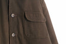 dark brown collar switch duck coverall jacket