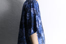 marine blue silk 100% aloha shirt