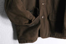 dark brown collar switch duck coverall jacket