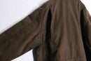 dark brown collar switch duck coverall jacket