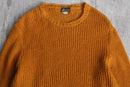 orange color mohair mixture knit