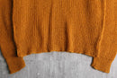 orange color mohair mixture knit