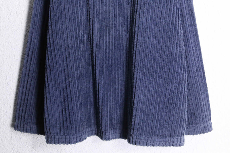 "DENIM & CO." navy stripe pile pull over