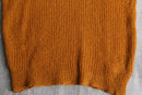orange color mohair mixture knit