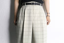 dotted windowpane wide pants