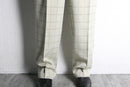 dotted windowpane wide pants