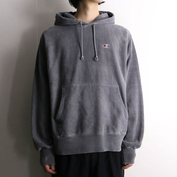 “champion” gray reverse weave hoodie