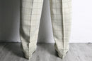 dotted windowpane wide pants
