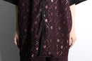 "PRONTI" flower design open collar shirt