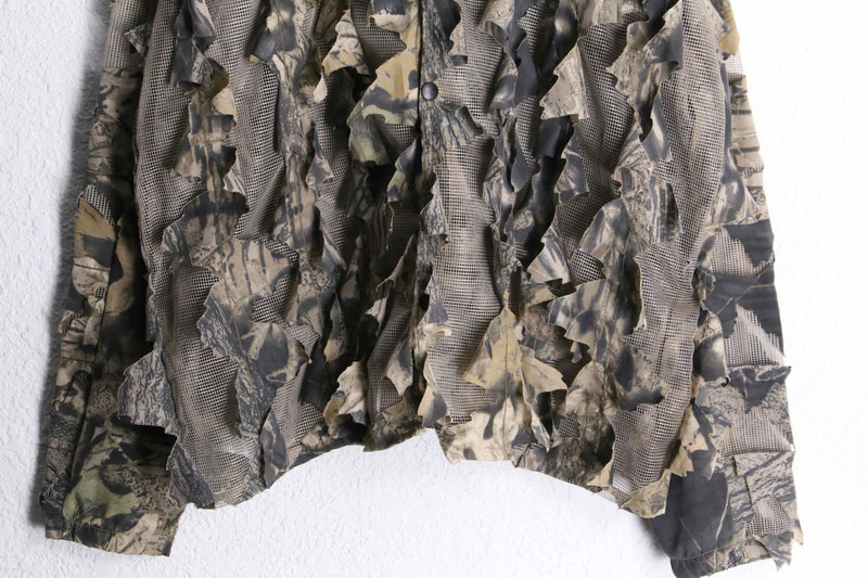 "UNDER BRUSH" real tree camo pattern no collar ghillie shirt