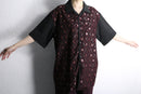 "PRONTI" flower design open collar shirt