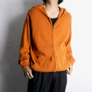 ”IZOD” orange double zip cotton knit parka