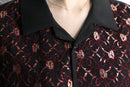 "PRONTI" flower design open collar shirt