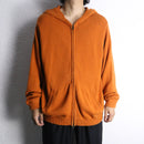 ”IZOD” orange double zip cotton knit parka