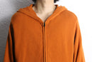 ”IZOD” orange double zip cotton knit parka