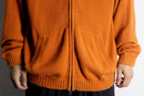 ”IZOD” orange double zip cotton knit parka