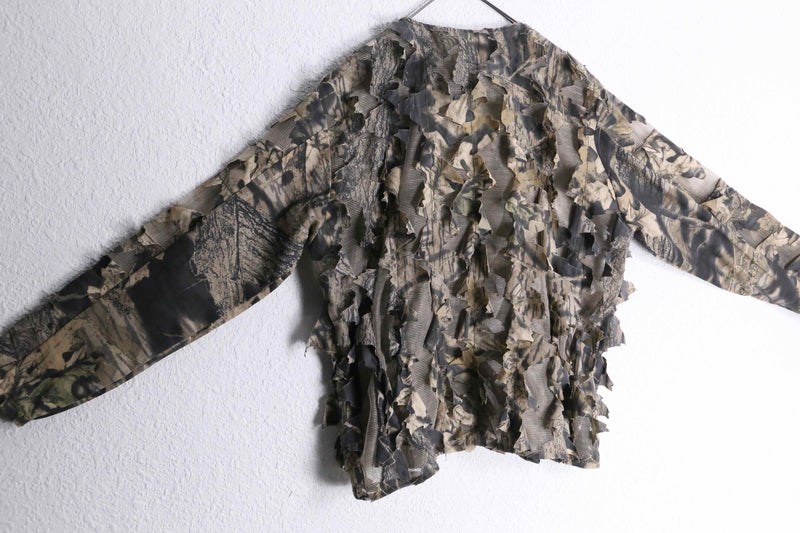 "UNDER BRUSH" real tree camo pattern no collar ghillie shirt