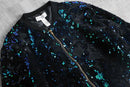 1990-00s sequins zip blouson