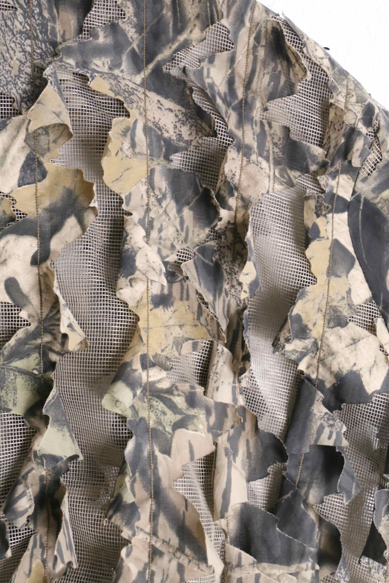 "UNDER BRUSH" real tree camo pattern no collar ghillie shirt