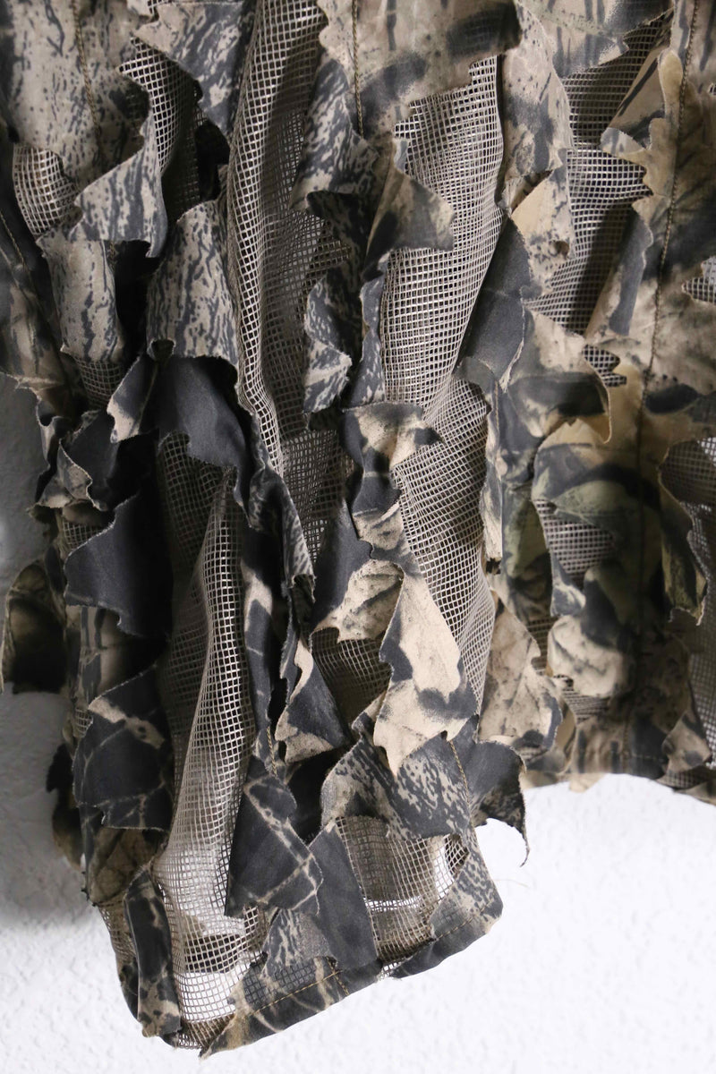 "UNDER BRUSH" real tree camo pattern no collar ghillie shirt