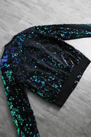 1990-00s sequins zip blouson