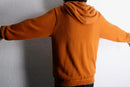 ”IZOD” orange double zip cotton knit parka