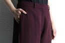 bordeaux wide tapered slacks